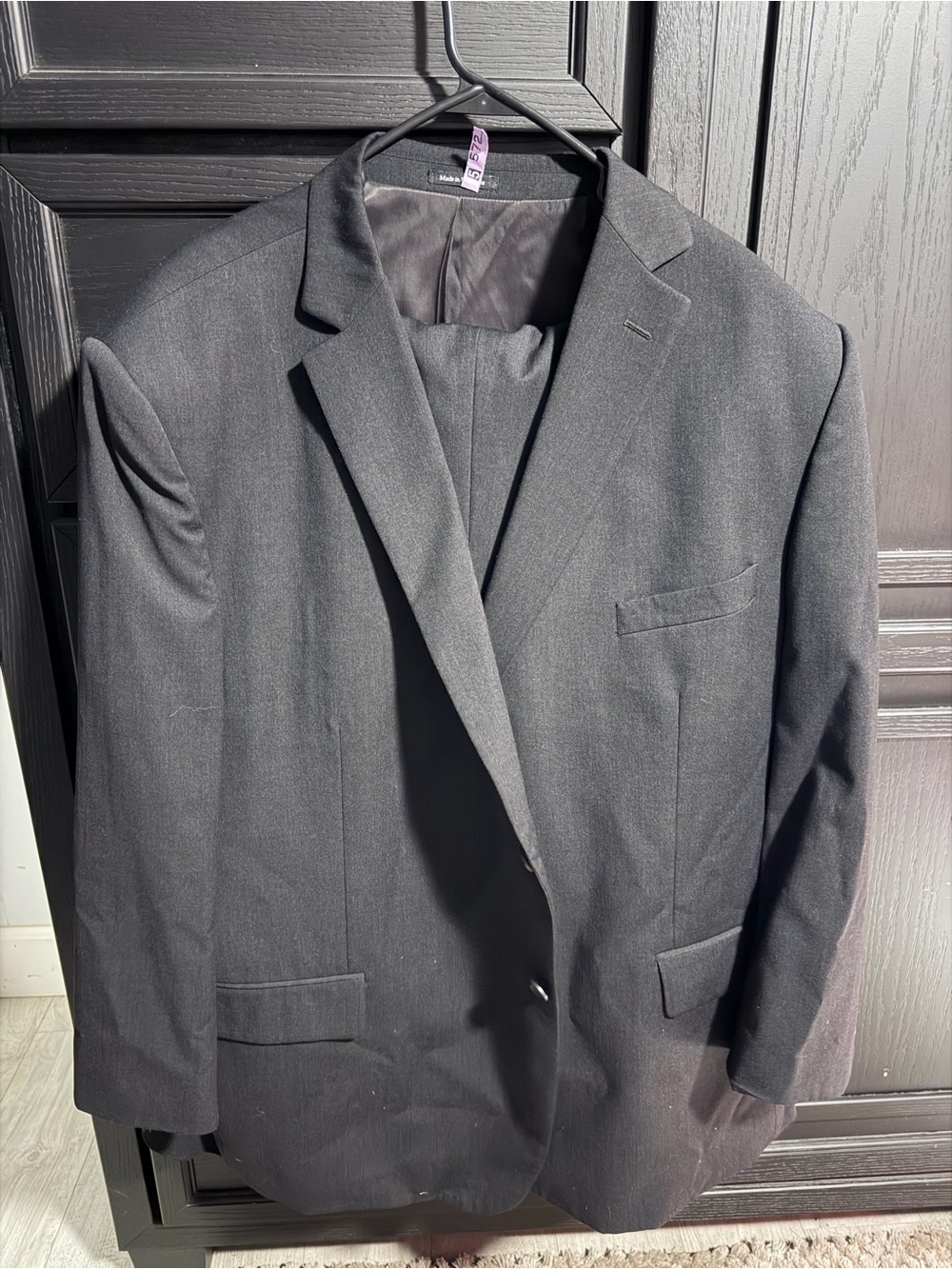 Pronto Uomo Black Single-Breasted Men's Suit Jacket